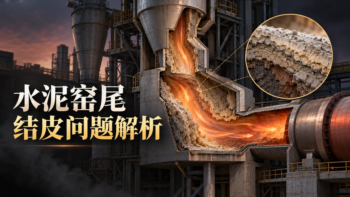 喂煤量没变，水泥窑尾却频繁堵塞？从耐火材料视角解析结皮问题 · AI生成专题示意图