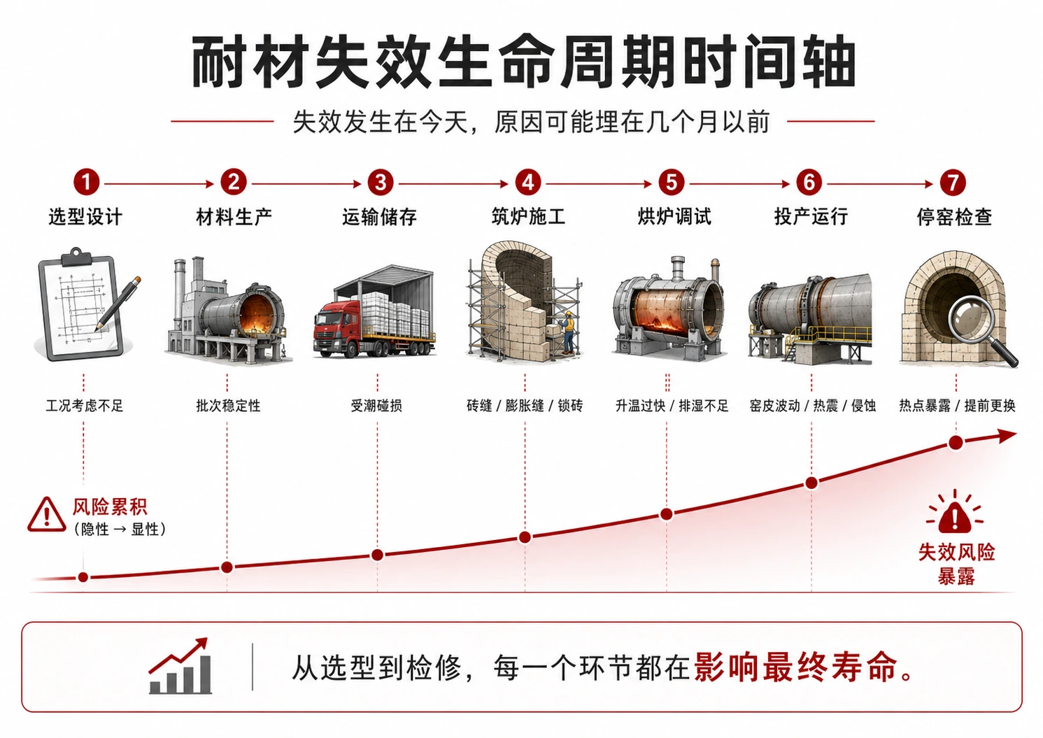 图3｜耐材失效生命周期时间轴